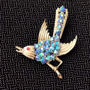 Vintage 60s BSK Sparrow Bird Brooch 🐦